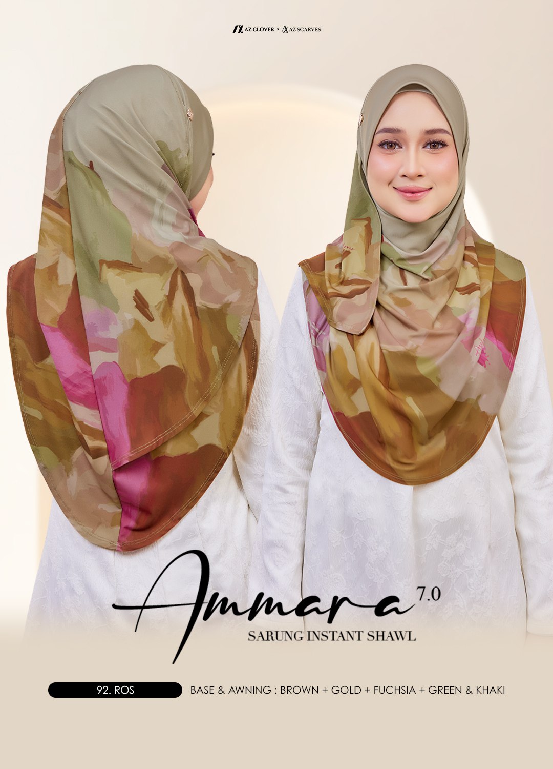 SARUNG INSTANT SHAWL AMMARA 7.0 - 92 ROS