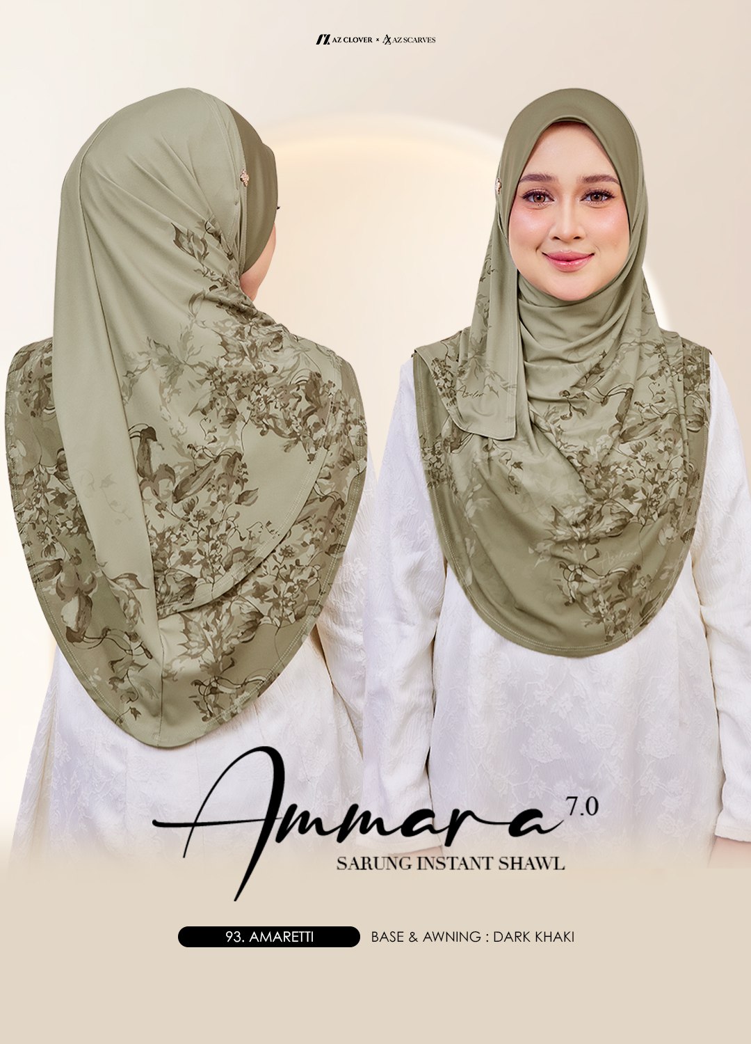 SARUNG INSTANT SHAWL AMMARA 7.0 - 93 AMARETTI