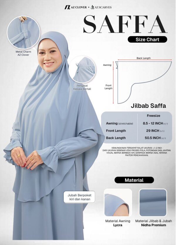 SA MATERIAL SIZING JILBAB SA MATERIAL SIZING JILBAB