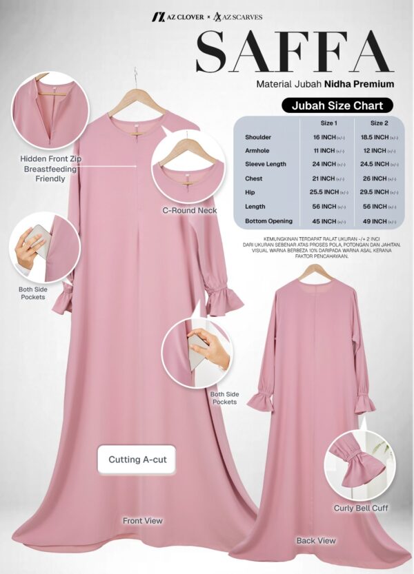 SA MATERIAL SIZING JUBAH SA MATERIAL SIZING JUBAH