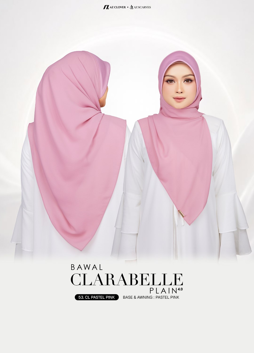 BAWAL CLARABELLE PLAIN 4.0 - 53 CL PASTEL PINK