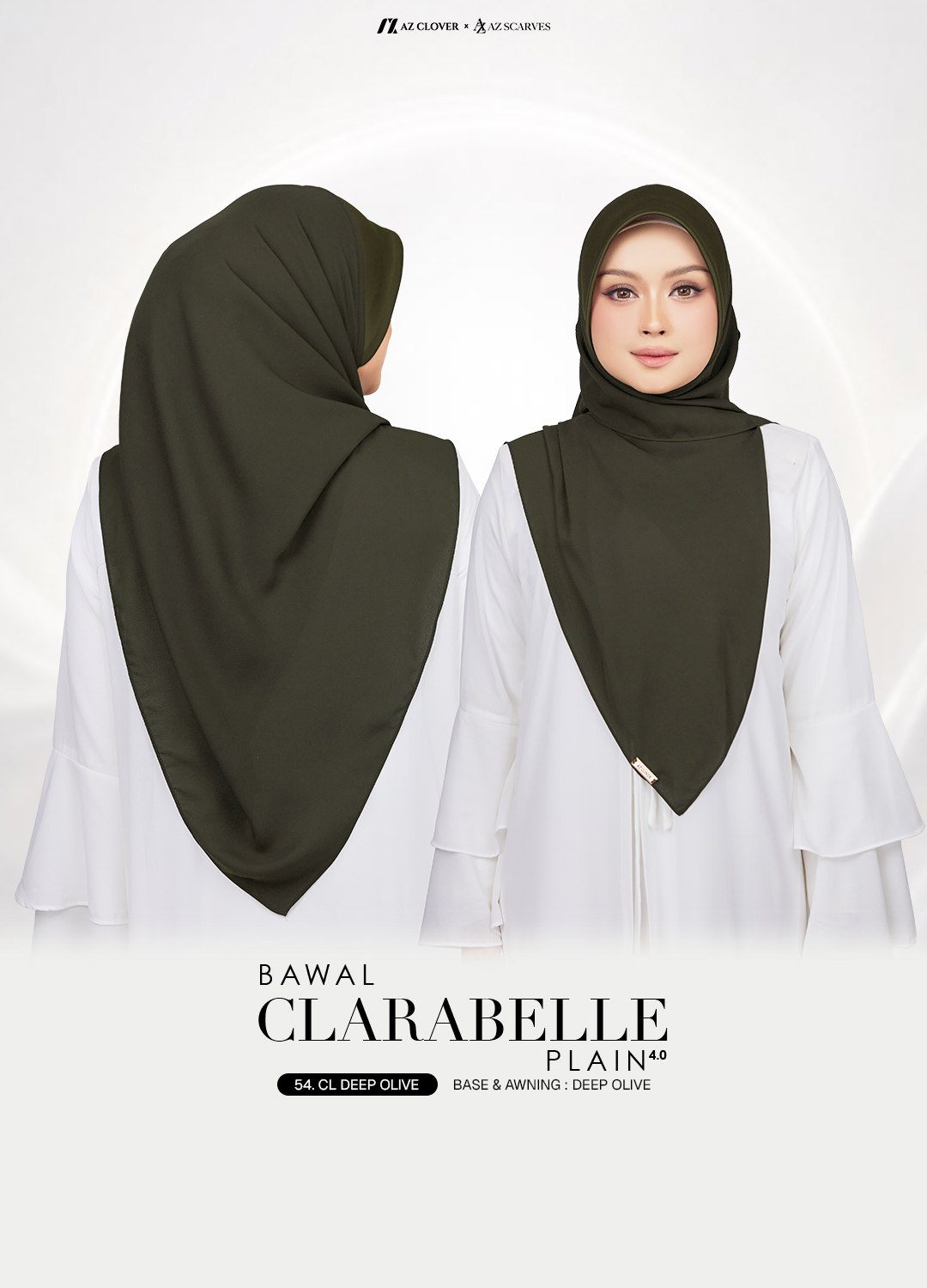 BAWAL CLARABELLE PLAIN 4.0 - 54 CL DEEP OLIVE