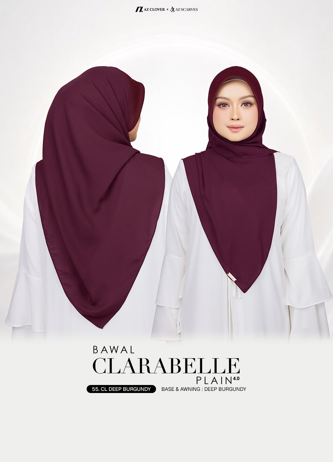 BAWAL CLARABELLE PLAIN 4.0 - 55 CL DEEP BURGUNDY