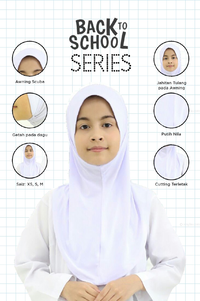 Tudung Sekolah Putih