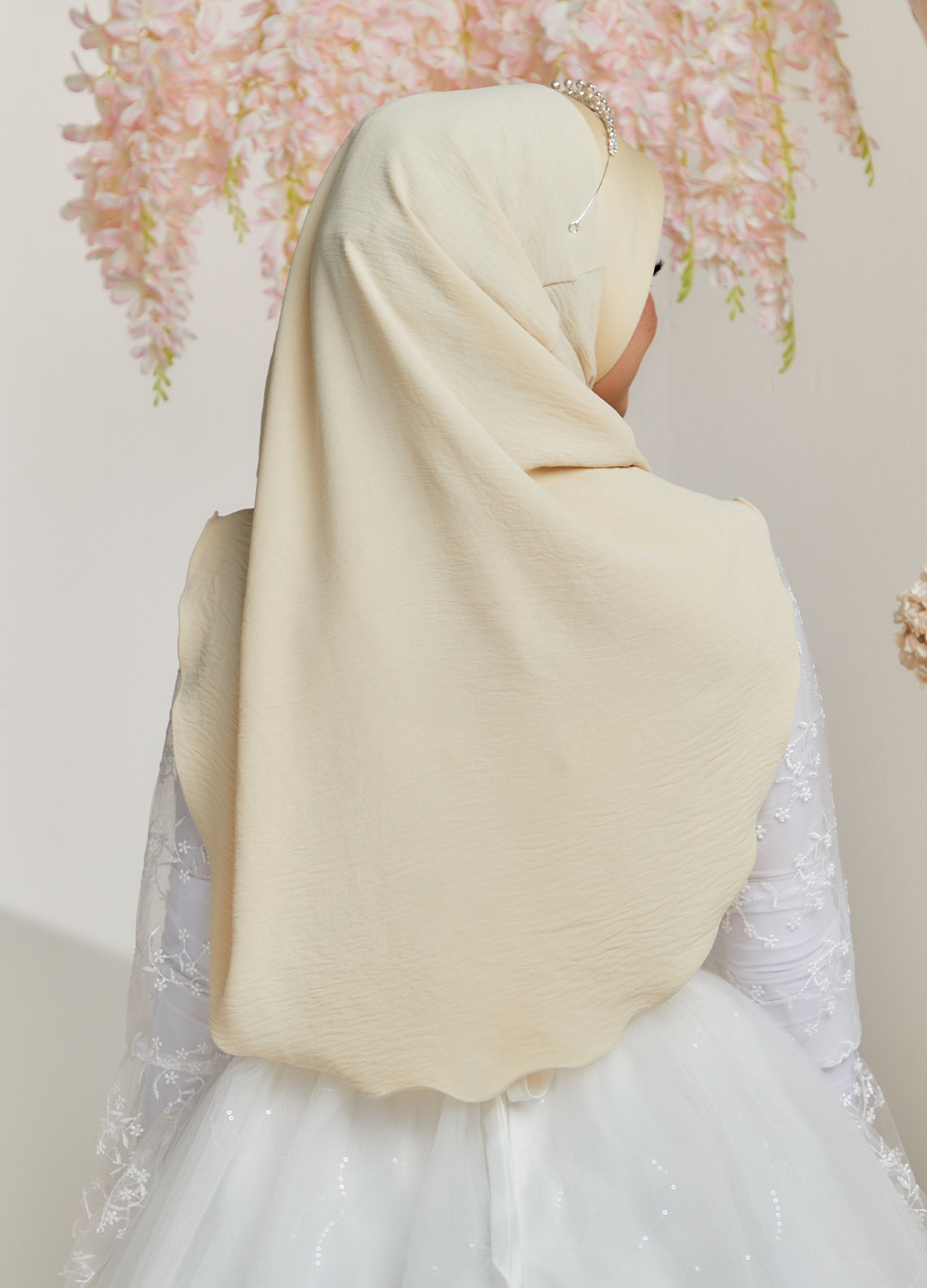 INSTANT SHAWL ZEHRA 01 VANILLA CREAM