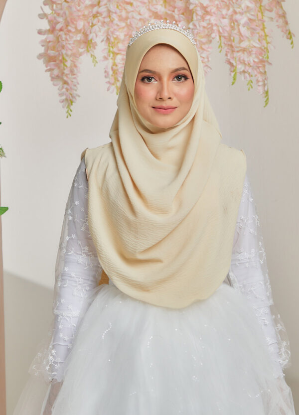 INSTANT SHAWL ZEHRA 01 VANILLA CREAM