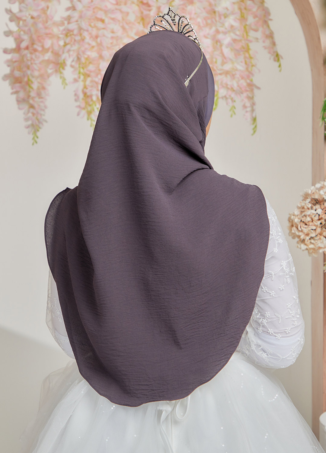 INSTANT SHAWL ZEHRA 14 PURPLE GREY