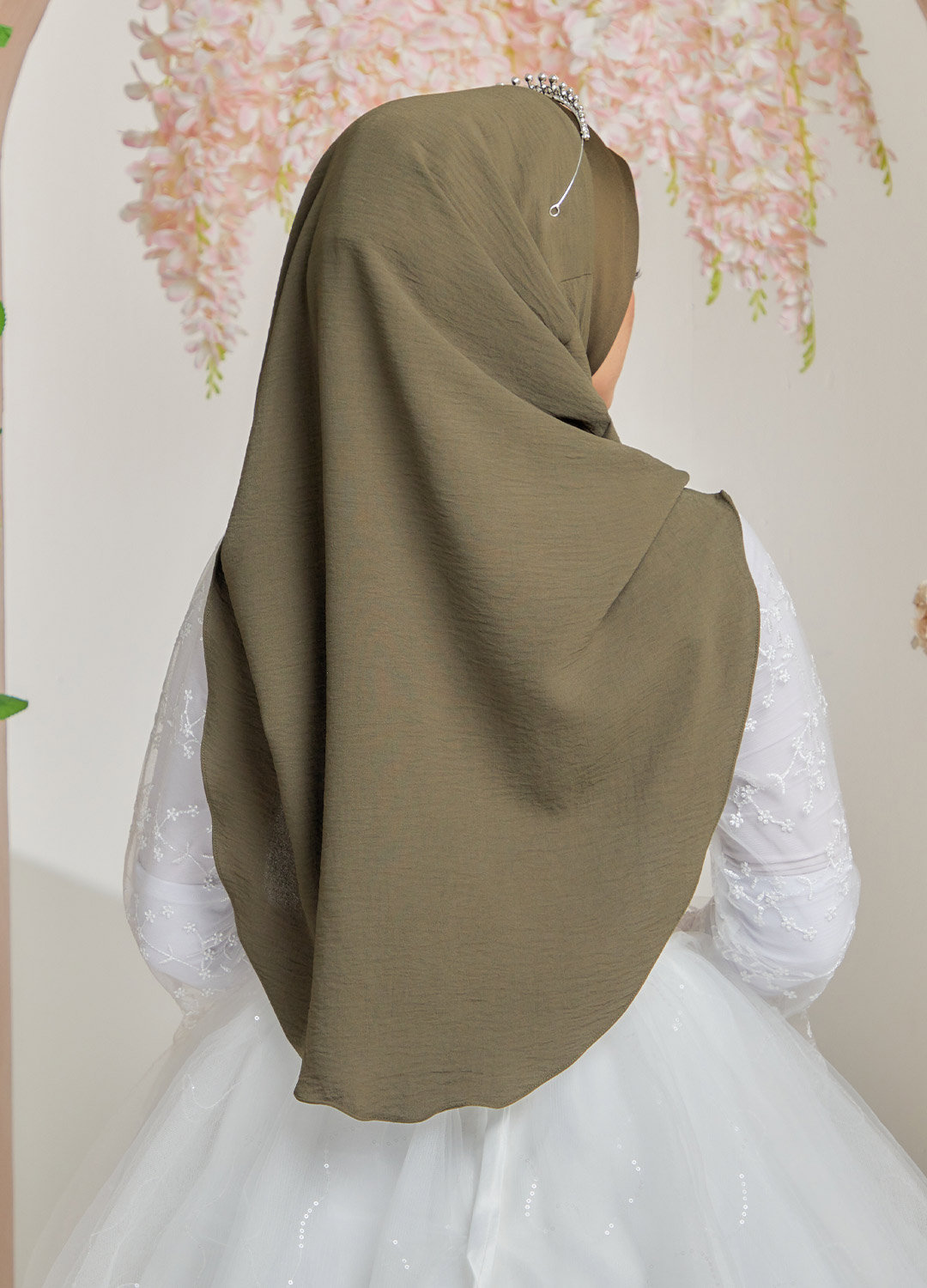 INSTANT SHAWL ZEHRA 08 OLIVE