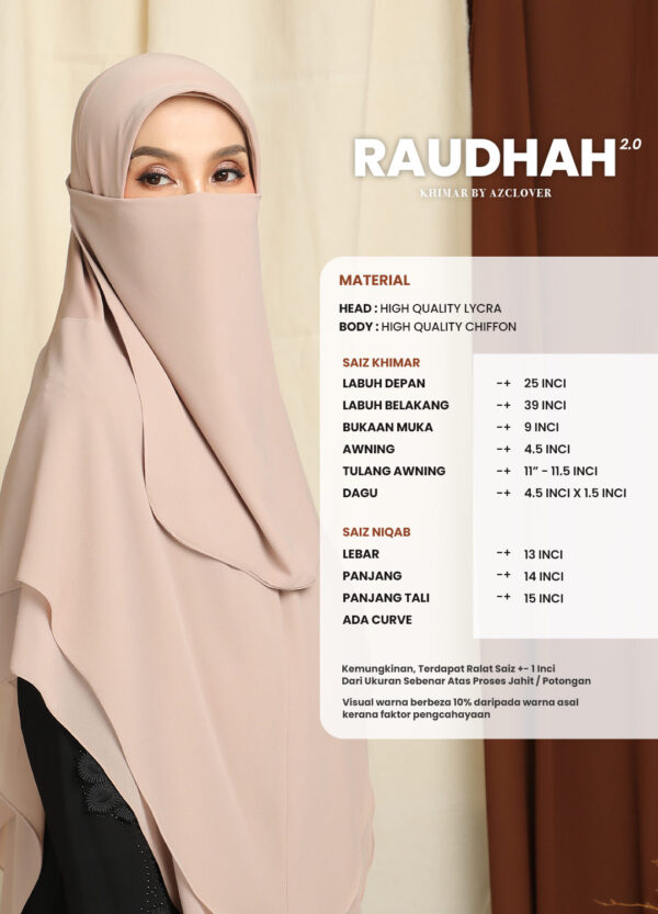 Tudung Khimar Raudhah 07 OFF WHITE Tudung Khimar Raudhah 07 OFF WHITE