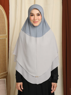 Tudung Khimar Raudhah 11 GREY