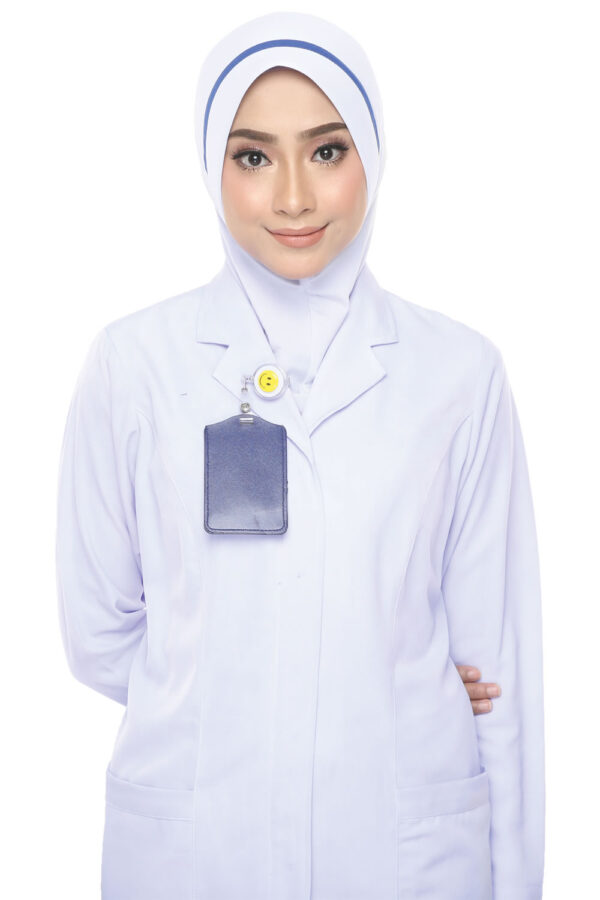 Tudung Uniform Nurse Line Blue (M)