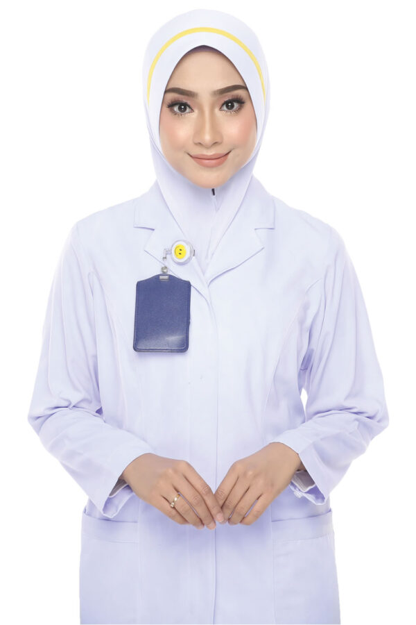 Tudung Uniform Nurse Line Yellow (M)