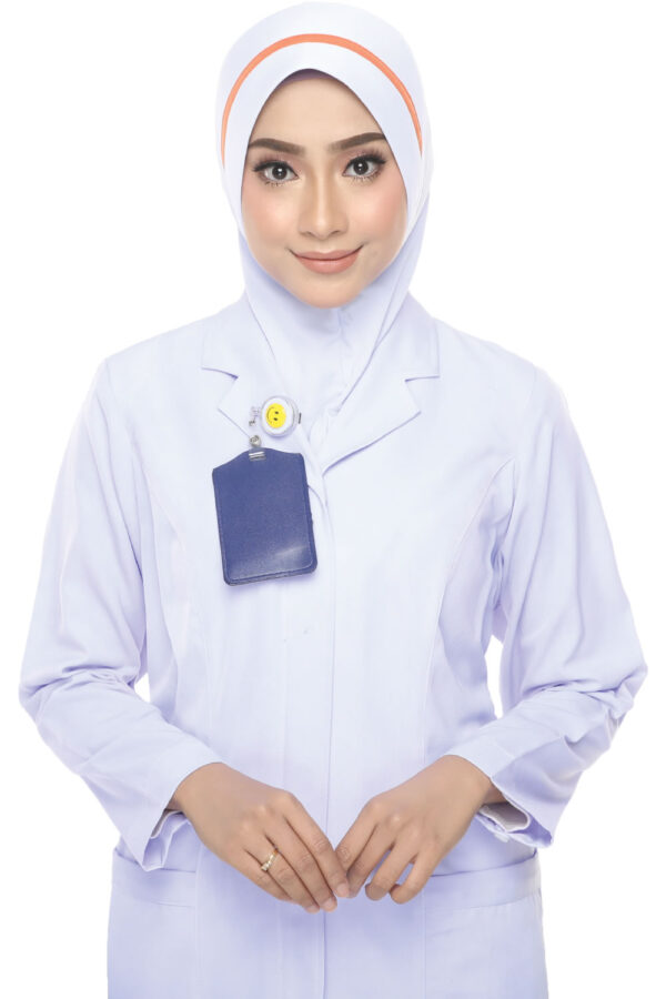 Tudung Uniform Nurse Line Orange (M)