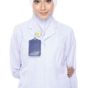 Tudung Uniform Nurse Line Purple (M)