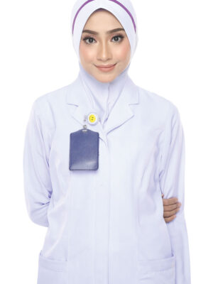 Tudung Uniform Nurse Line Purple (M)