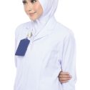 Tudung Uniform Nurse Line Purple (M)