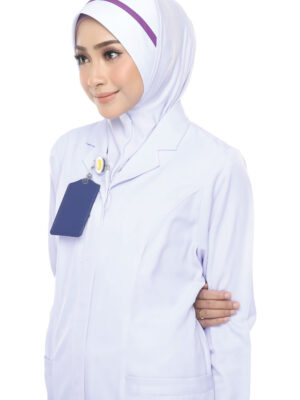 Tudung Uniform Nurse Line Purple (M)